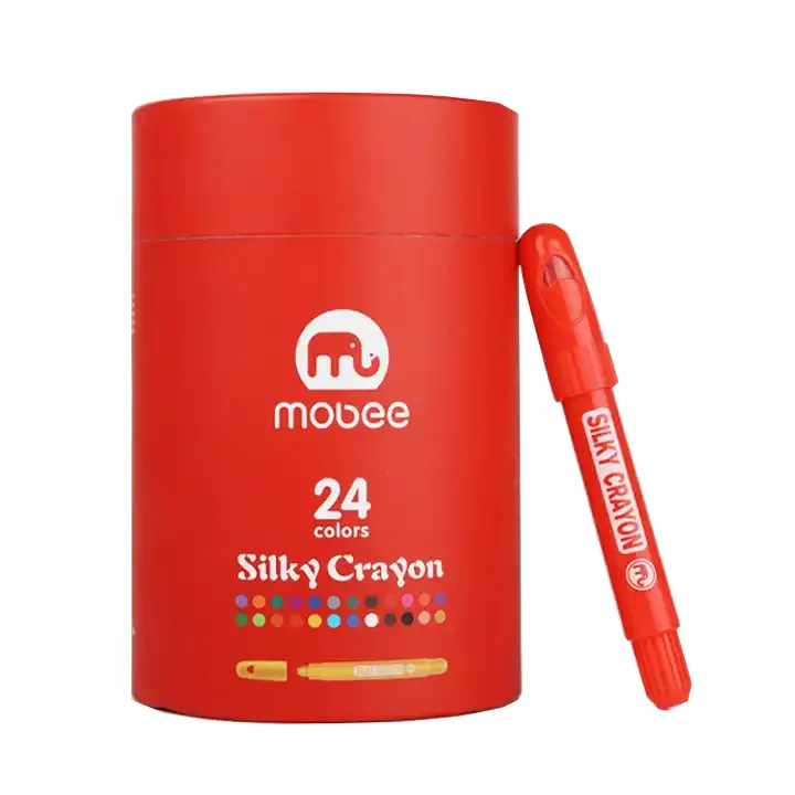 Воскові олівці для малювання Крайони (crayons) Mobee 24 кольори