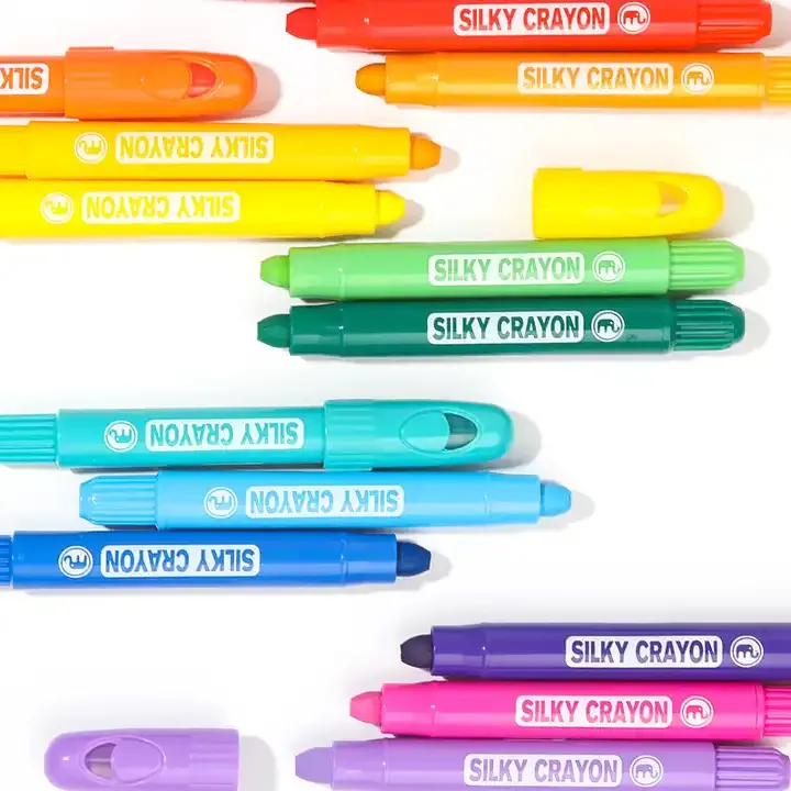 Воскові олівці для малювання Крайони (crayons) Mobee 24 кольори