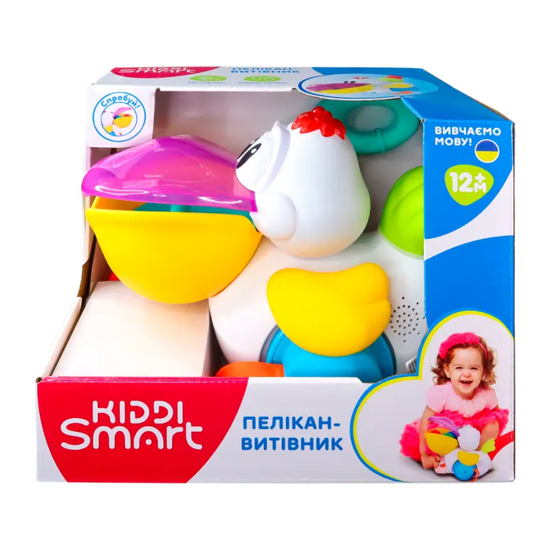 Іграшка-каталка Kiddi Smart – Пелікан-Витівник (українська)