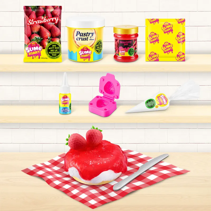 Ігровий набір зі слаймами Slime Mart серії Shopping Bag – Полуничний чизкейк