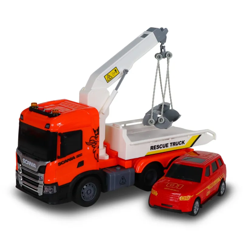 Ігровий набір серії Big Truck – Евакуатор Scania з машиною (світло, звук)
