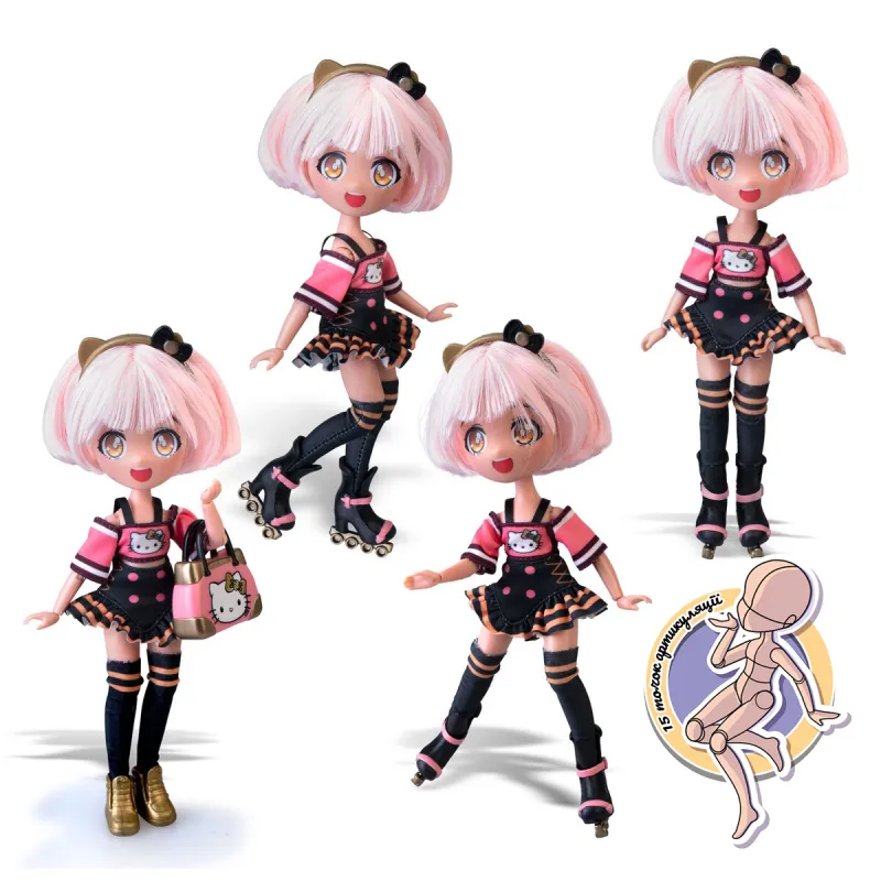 Ігровий набір 4SF Manga Dolls серії Hello Kitty – Золота Ролер Діва