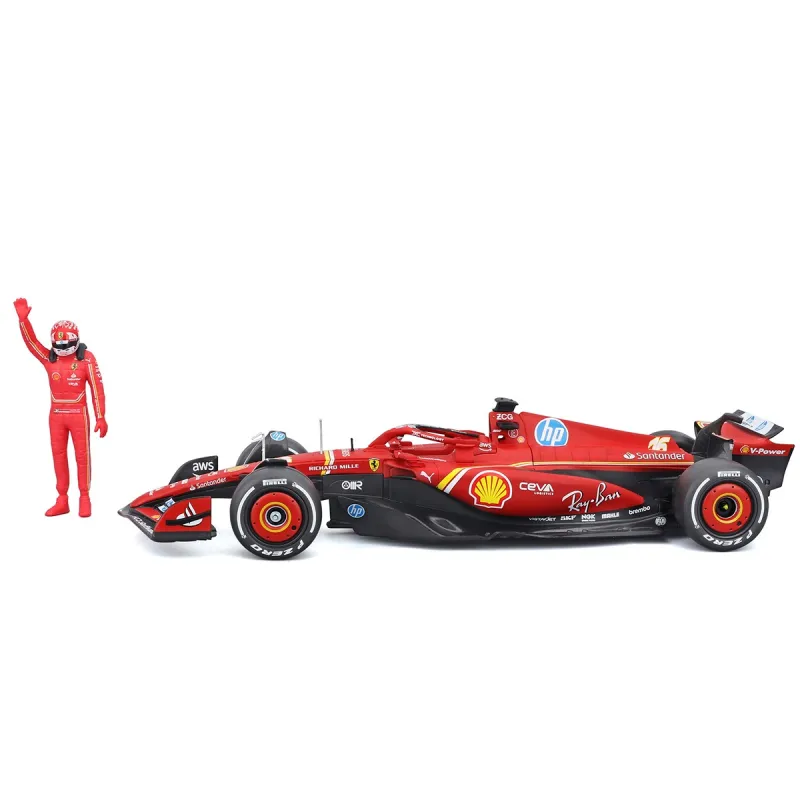 Автомодель з фігуркою – Ferrari SF-24 (2024) (1:24)