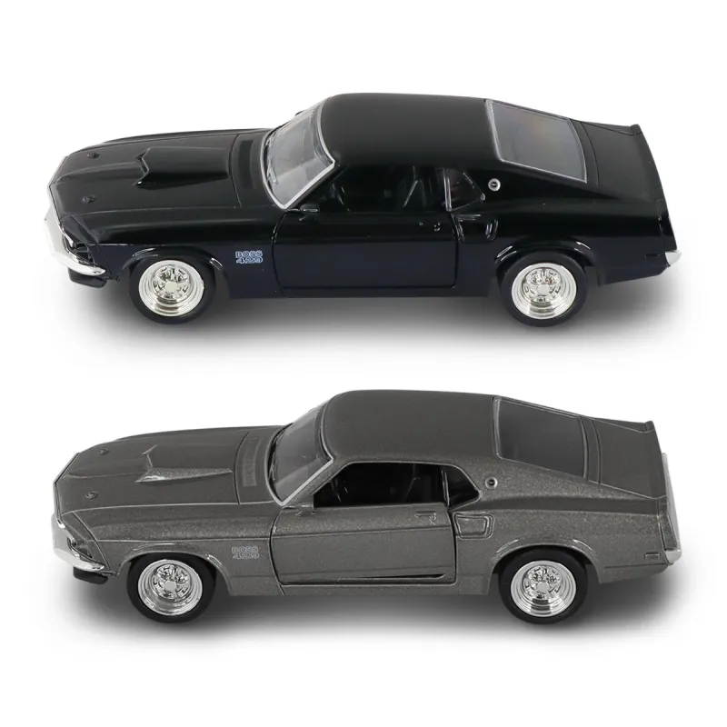 Автомодель – Ford Mustang Boss 429 1969 (сірий, чорний)