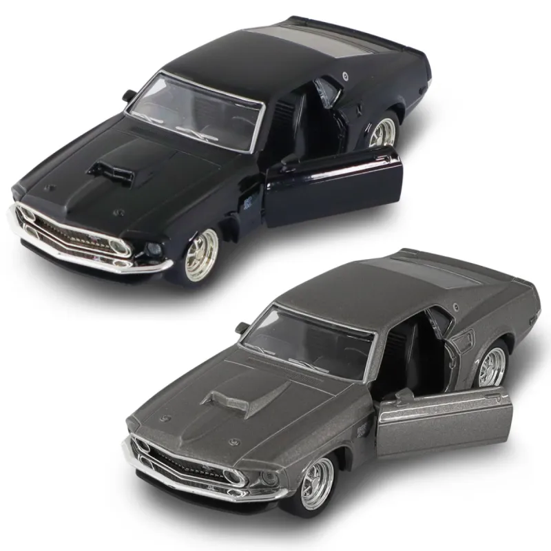 Автомодель – Ford Mustang Boss 429 1969 (сірий, чорний)