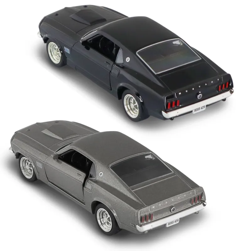 Автомодель – Ford Mustang Boss 429 1969 (сірий, чорний)