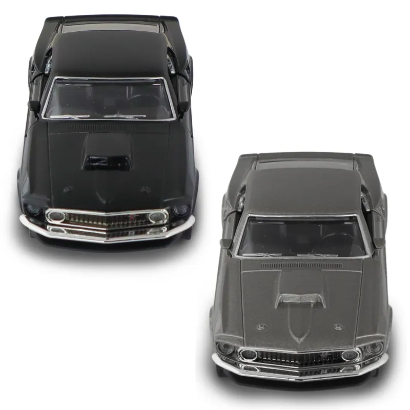 Автомодель – Ford Mustang Boss 429 1969 (сірий, чорний)