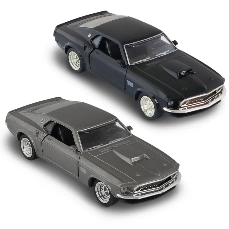 Автомодель – Ford Mustang Boss 429 1969 (сірий, чорний)