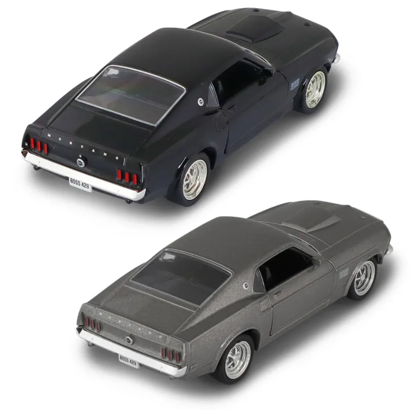Автомодель – Ford Mustang Boss 429 1969 (сірий, чорний)