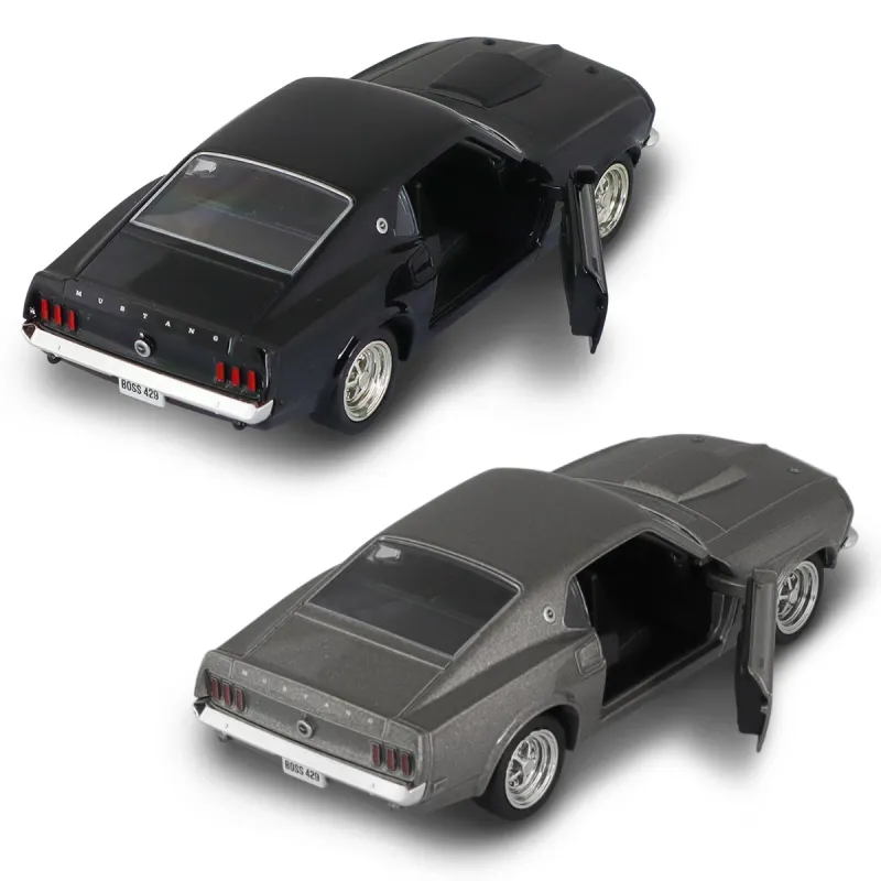 Автомодель – Ford Mustang Boss 429 1969 (сірий, чорний)