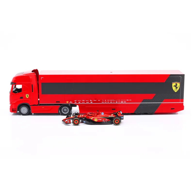 Ігровий набір - Вантажівка-тягач Iveco S-Way та болід SF-24 (1:43)