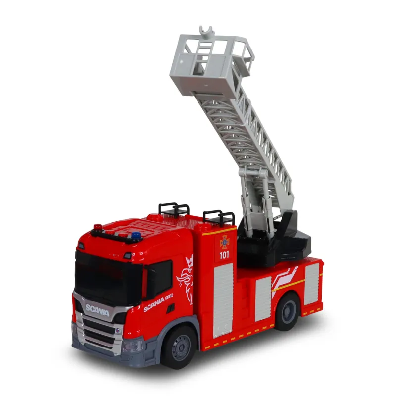 Автомодель серії Big Truck – Пожежна машина Scania (світло, звук, функ. води)