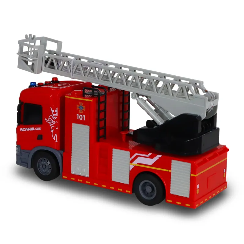 Автомодель серії Big Truck – Пожежна машина Scania (світло, звук, функ. води)