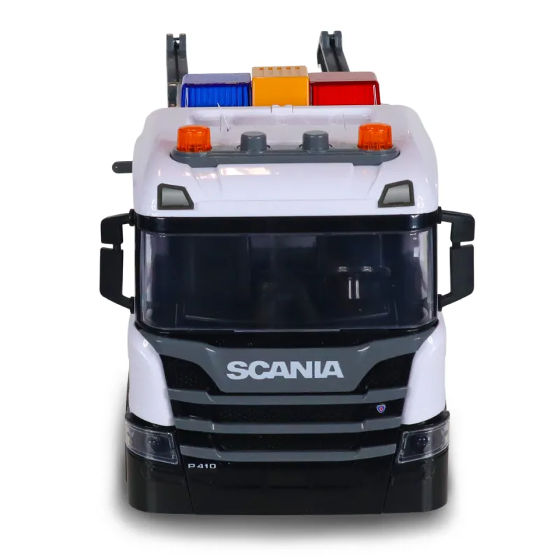 Ігровий набір серії Mid Truck – Евакуатор Scania з машиною поліції (світло, звук)