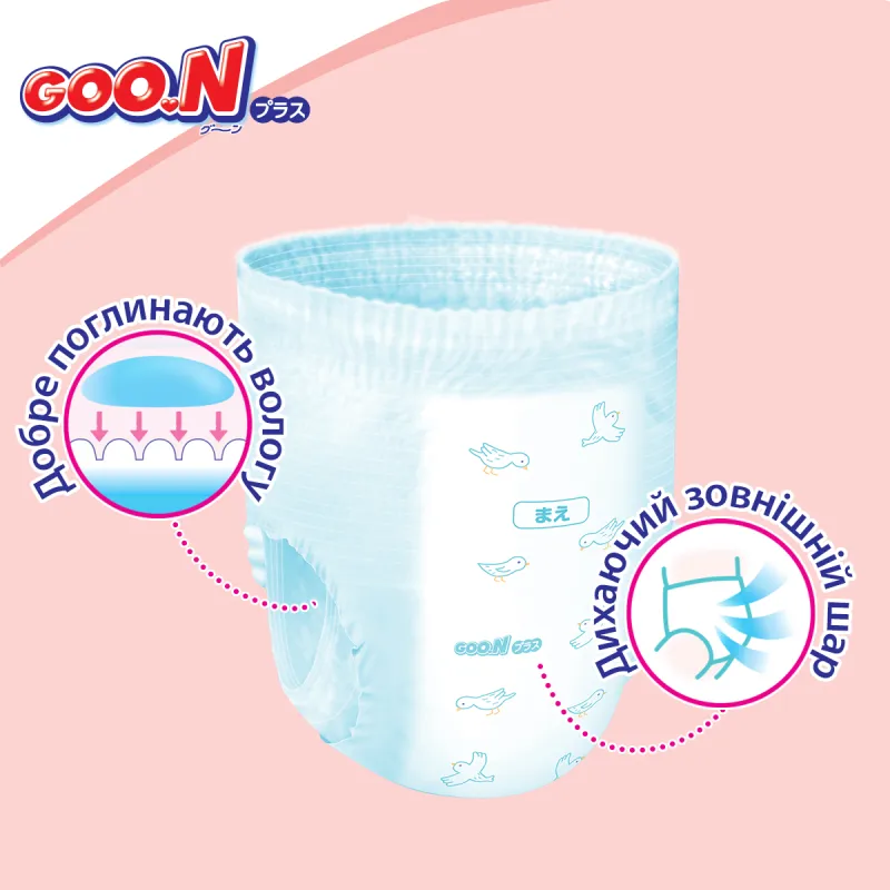 Трусики-підгузки Goo.N Plus для дітей (розмір 6(XXL), 13-25 кг, 28 шт.)