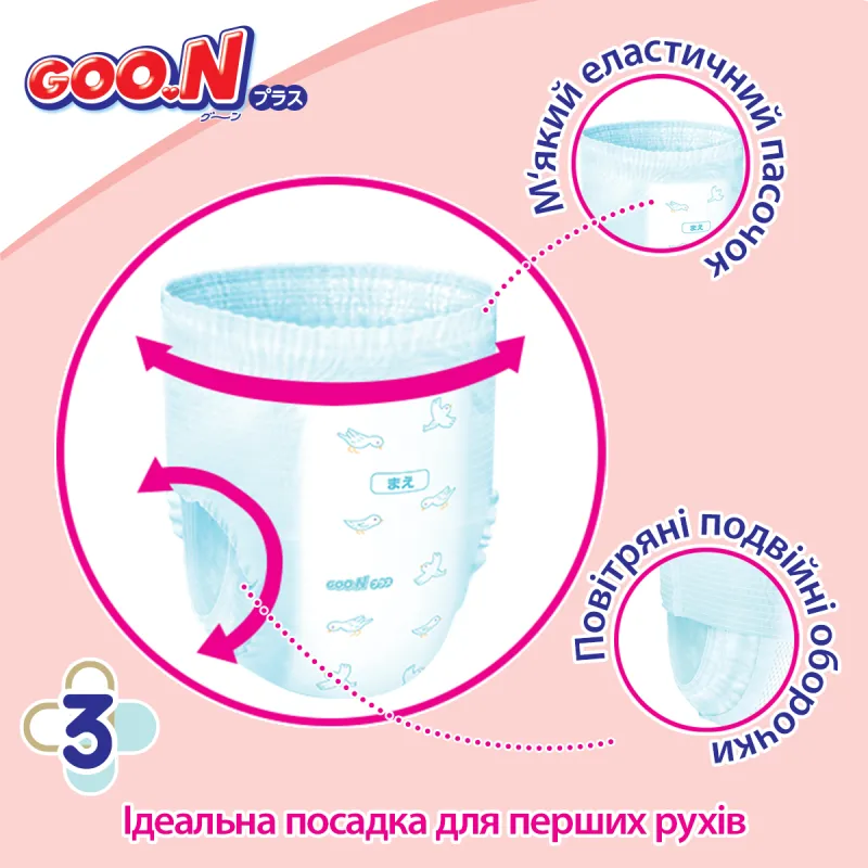 Трусики-підгузки Goo.N Plus для дітей (розмір 6(XXL), 13-25 кг, 28 шт.)