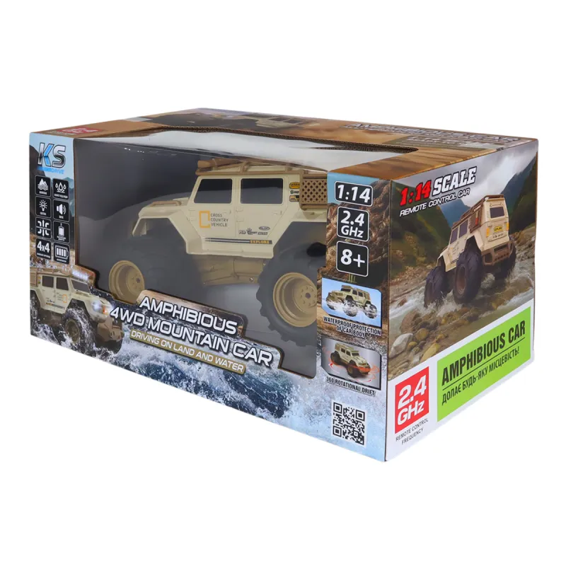Автомобіль KS Drive на р/к – Amphibious 4WD (1:14, світло, звук)