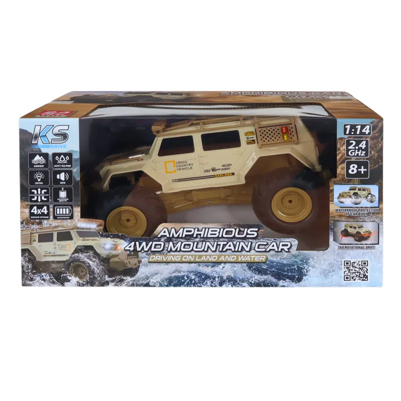 Автомобіль KS Drive на р/к – Amphibious 4WD (1:14, світло, звук)