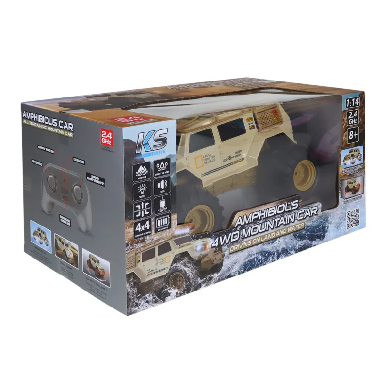 Автомобіль KS Drive на р/к – Amphibious 4WD (1:14, світло, звук)
