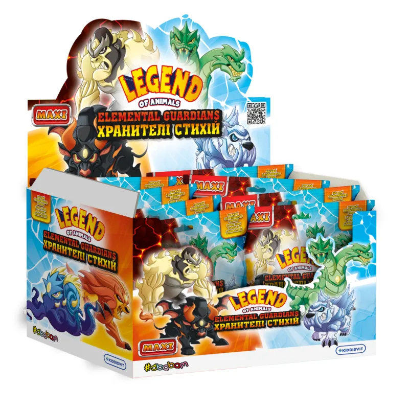 Дисплей стретч-іграшок серії Legend of animals Максі – Хранителі стихій (10 шт)