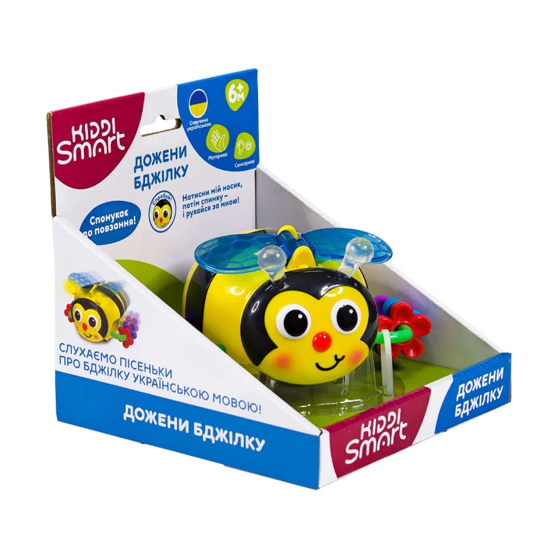 Іграшка, що розвиває Kiddi Smart – Дожени Бджілку (світло, звук)