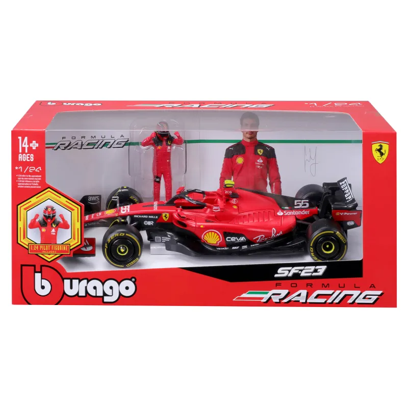 Автомодель з фігуркою - Ferrari SF-23 (1:24)