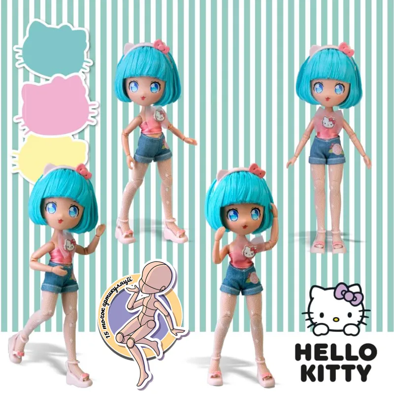 Ігровий набір 4SF Manga Dolls серії Hello Kitty – Красуня Пінк на скутері