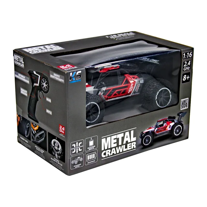 Автомобіль Metal Crawler з р/к – Nova (сіро-червоний, 1:16)