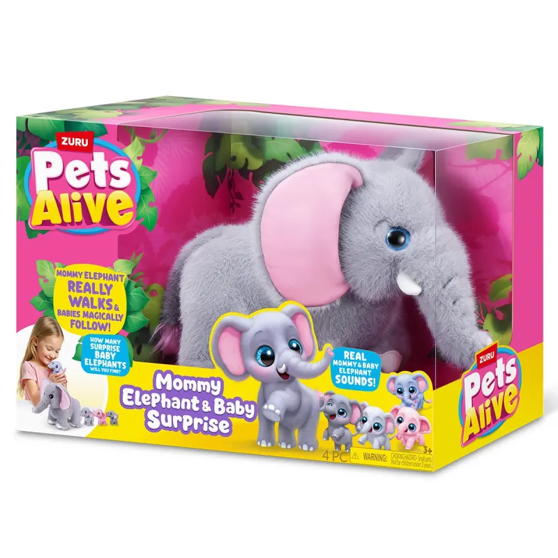 Інтерактивний ігровий набір Pets Alive – Мама слониха з сюрпризом