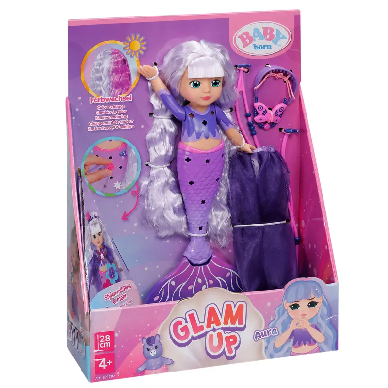 Лялька Baby Born серії Glam Up – Русалонька Аура (28 см)
