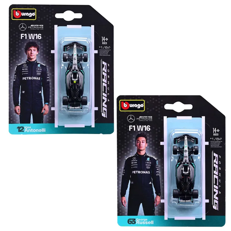 Автомодель - Mercedes-AMG F1 W16 (2025) (1:64)