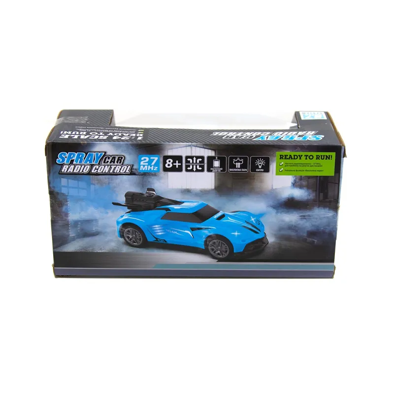 Автомобіль Spray Car на р/к – Sport (блакитний, 1:24, світло, функція туман)