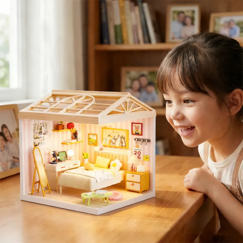 Конструктор-румбокс Mini House серії Інтер'єр – Спальня (світло)