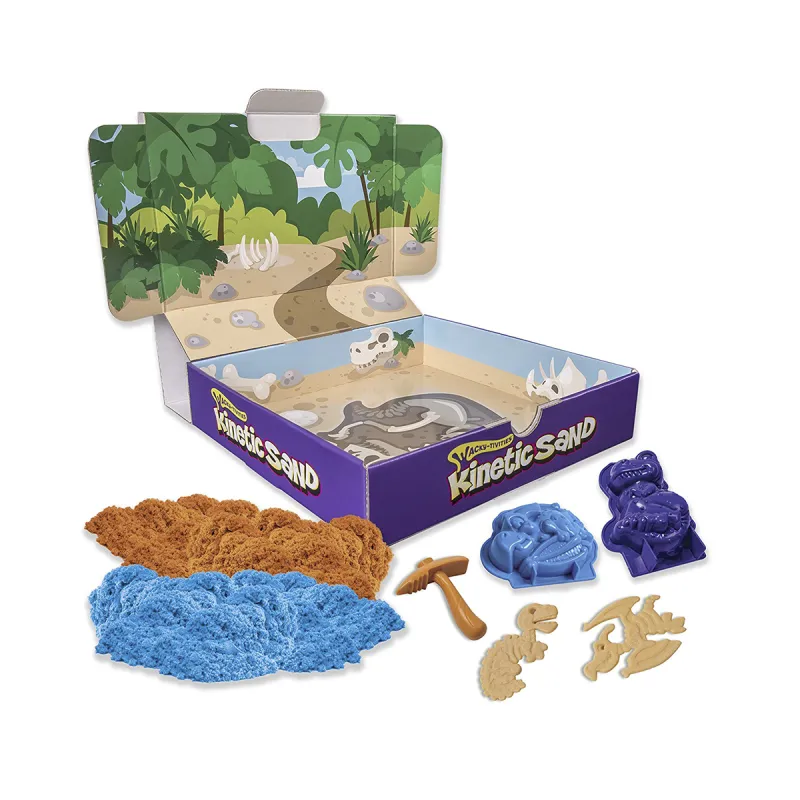 Пісок Для Дитячої Творчості - Kinetic Sand Dino (Блакитний, Коричневий)