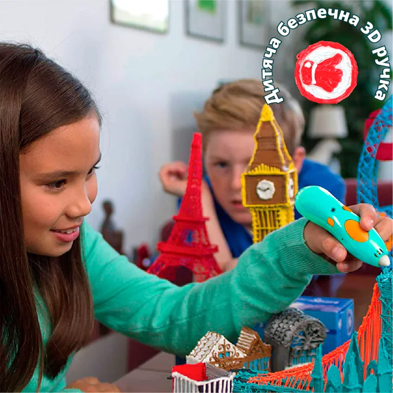 3D-ручка 3Doodler Start Plus для дитячої творчості базовий набір- КРЕАТИВ (72 стрижні)