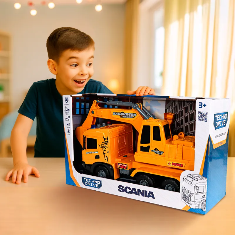Автомодель серії Super Big Truck – Екскаватор Scania (світло, звук)