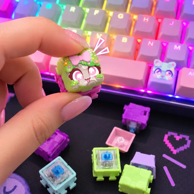 Колекційна іграшка фіджет-клікер Clickeez серії Bubble Pops S3 - Кейкапіки