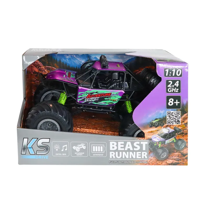 Автомобіль KS Drive на р/к - Beast Runner (2.4 GHz, акум. 7.4 V, бузковий)