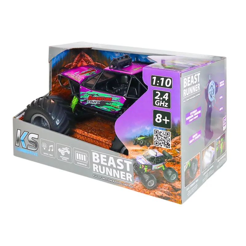 Автомобіль KS Drive на р/к - Beast Runner (2.4 GHz, акум. 7.4 V, бузковий)
