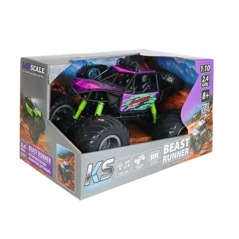 Автомобіль KS Drive на р/к - Beast Runner (2.4 GHz, акум. 7.4 V, бузковий)