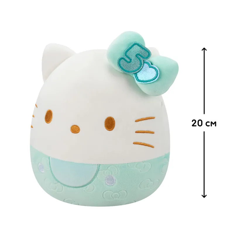 М'яка іграшка Squishmallows – Хелоу Кітті у смарагдовому (20 cm)