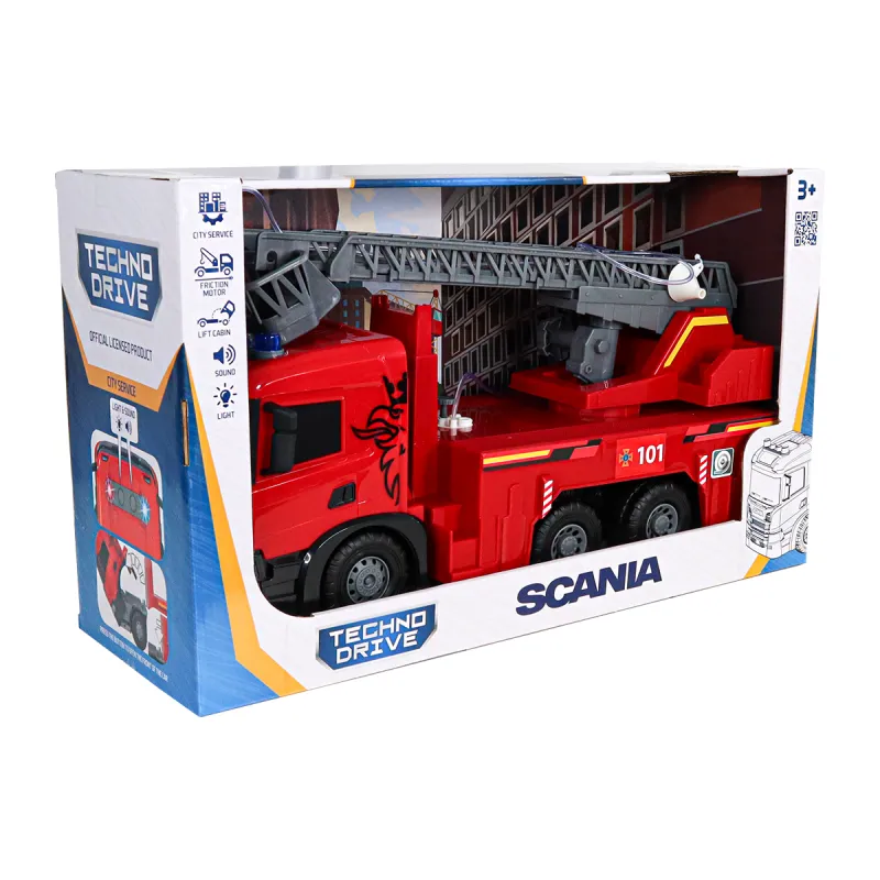 Автомодель серії Super Big Truck – Пожежна машина Scania (світло, звук, функ. води)