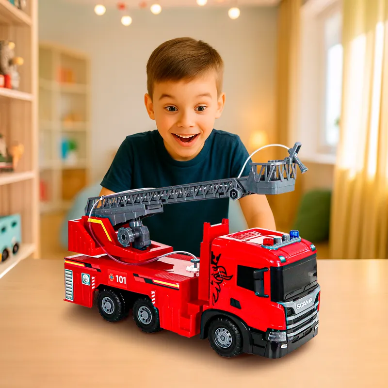 Автомодель серії Super Big Truck – Пожежна машина Scania (світло, звук, функ. води)