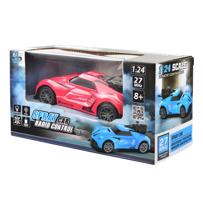 Автомобіль Spray Car на р/к – Sport (рожевий, 1:24, туман)