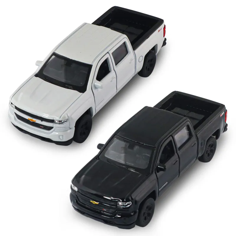 Автомодель - Chevrolet Silverado 2017 (перламутрово-білий, чорний)