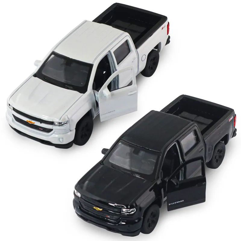 Автомодель - Chevrolet Silverado 2017 (перламутрово-білий, чорний)