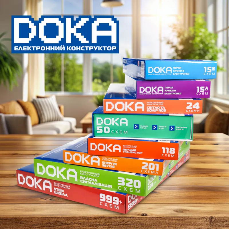 Конструктор електронний Doka Перші кроки в електроніці (А)