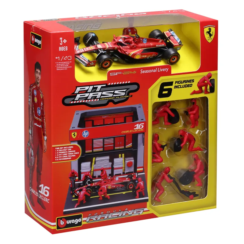 Ігровий набір - Pit Pass Ferrari SF-24 (1:43)