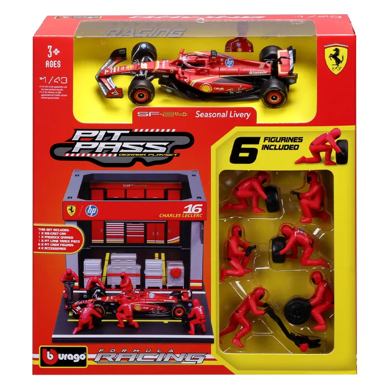 Ігровий набір - Pit Pass Ferrari SF-24 (1:43)