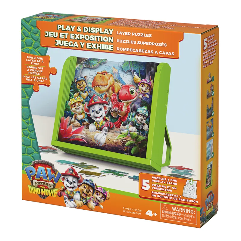 Багатошаровий пазл 5 в 1 «Цуценячий патруль: Дінокіно» (17,7 см * 17,7 см)